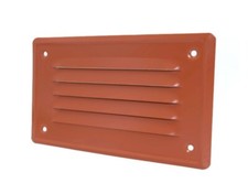 Brick Air Vent Grille 165mm x 100mm with Fly Screen Flat Metal Ventilation Cover