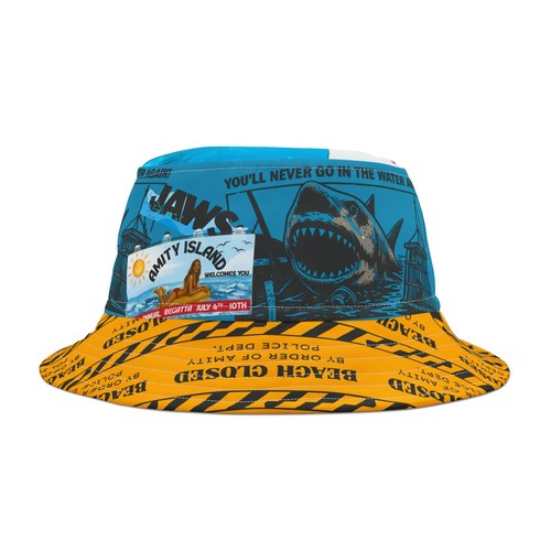 Shark Themed Bucket Hat- Jaws 50th Anniversary Amity Village - Picture 5 of 5