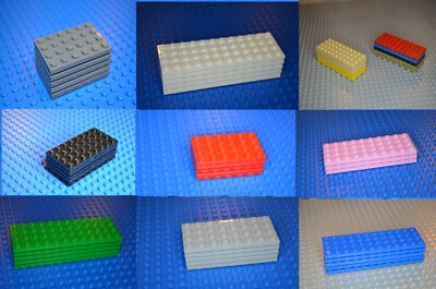 Lego Studded Plates 5 Each - 4X6 , 4X8 , 4X10 , 4X12 - REDUCED $$