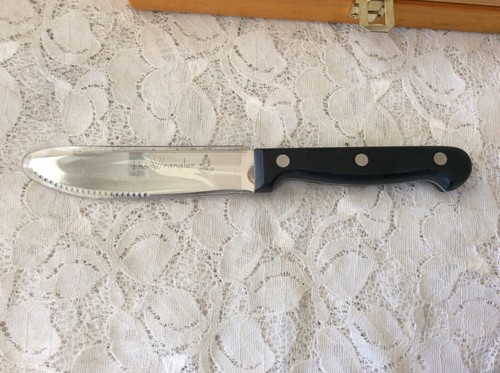 Set 4 New Messermeister Meridian Elite~The Wrangler~Serrated Steak Knives In Box - Picture 3 of 7