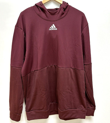 Adidas Hoodie Men's maroon Team Issue Pullover sweatshirt size S--3XL FQ0164 NEW