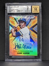 2014 Topps Fire Hank Aaron AUTO /5 BGS 9 *MINT* and 10 Auto What is this READ ON