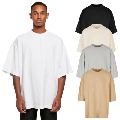 Build your Brand Huge Tee Herren Oversize T-Shirt Baumwolle bedruckbar Jersey 