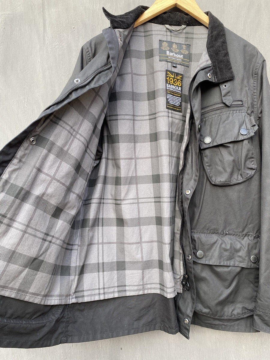 Barbour Sl International Wax biker Jacket Size L | eBay Barbour Sl International Wax biker Jacket Size L | eBay
