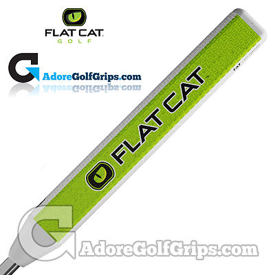 Flat Cat Golf Fat 12 Zoll Jumbo Puttergriff - weiß/grün/schwarz + GRATIS Band