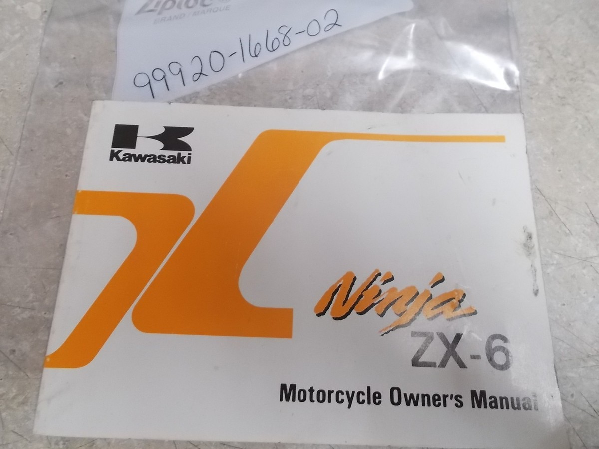 OEM Kawasaki Owners Manual (Pg1-132) 1993 ZX600-E 99920-1668