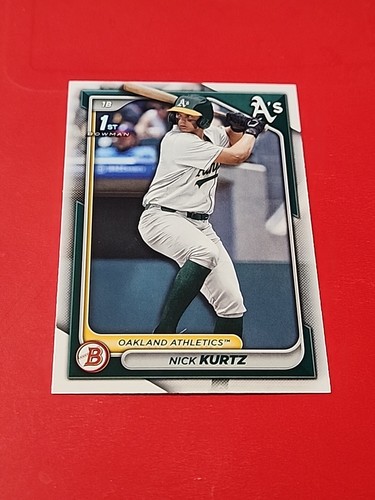 2024 Bowman Draft Paper Base BD-56 Nick Kurtz Oakland Athletics - Bild 2 von 3