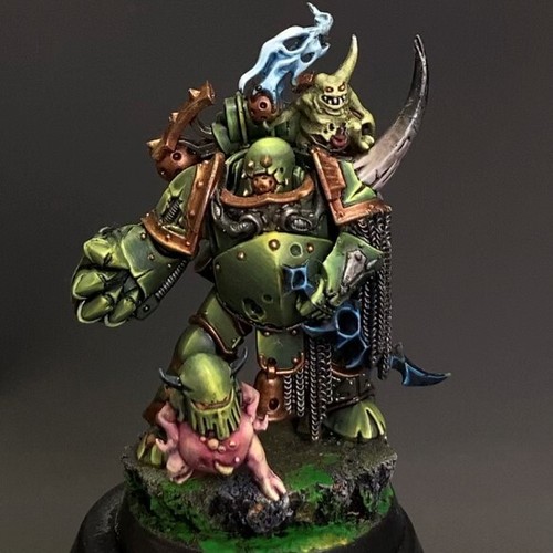 Garde de la mort peste marine champion warhammer 40k maquette personnalisée galerie peinture