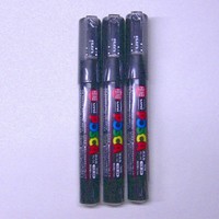 Uni Posca Marker PC-1M Paint Pen Fine Bullet Tip 0.7Mm Non Toxic Black 3PCS