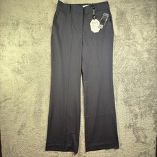 Liz Claiborne Sophie NEW Secretly Slender Trouser Pants Navy 6L 30x34 Career