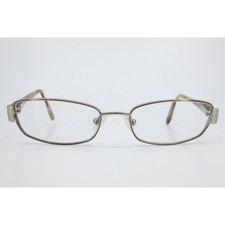 Kay Unger New York K142 Silver Oval Eyeglass Frames Rhinestone Accent 53-17-135