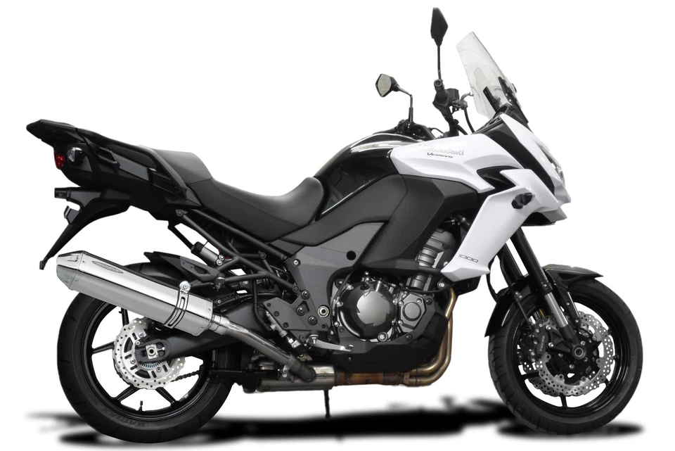 Silenciador de escape Kawasaki Versys 1000 17" acero inoxidable tri-ovalado deslizable 15-18 Foto 3 de 4