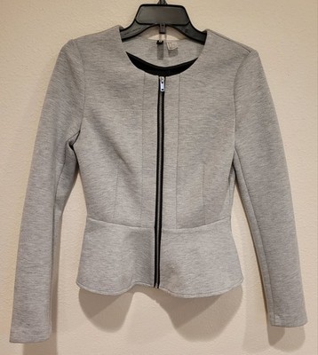 Divided By H&M Sz 8 Zippered Flair-Waist. Suit Jacket For Office Or Night Out.