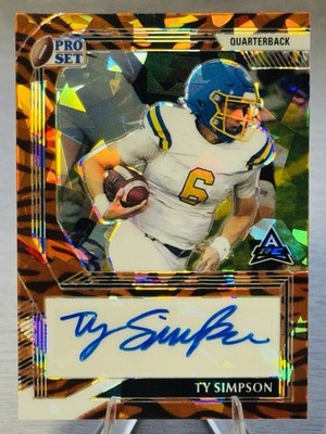   TY SIMPSON 2022 Leaf Pro Set Metal Tiger Stripe Prizm Auto SSP RC /5!!!  