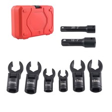 8pc 38 12 Flex Head Crows Flare Nut Wrench Socket Foot Line Wrench Set