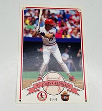 1991 Smokey Bear St Louis Cardinals Tom Pagnozzi #19 Card 3 3/8x5
