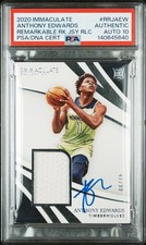 2020 Immaculate ANTHONY EDWARDS Rookie Patch /99 PSA Gem MT 10 Auto Card RC