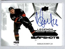 Sergei Zubov 2022-23 UD Premier Slapshots Legends Auto #PSAL-SZ Dallas Stars