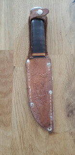 Altes Jagdmesser mit Ledergriff Carl Everts Solingen Germany