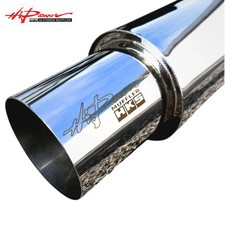Hks Oem Hi-power Small Exhaust Muffler Chrome Style 2.5 Inlet 4 Outlet Single