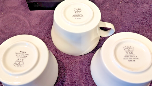 Juego de 6 tazas de café/té apilables de porcelana RAK "Mazza" 230 ml de calidad - Nuevo - Imagen 7 de 8