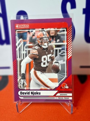 Nfl Panini Trading Cards David Njoku 2024 PRESS PROOF PURPLE Donruss #289,Browns