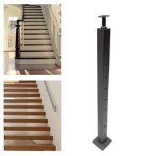 Square Cable Railing Post Wood Concrete Level Deck Corner Post Stainless