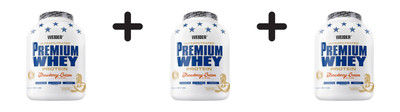 3 x Weider Premium Whey (2300g) Strawberry Cream (49,27 EUR/kg)