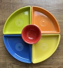 Fiesta 5-Piece Ceramic Entertaining Bowl Set Multicolor Omni Tray