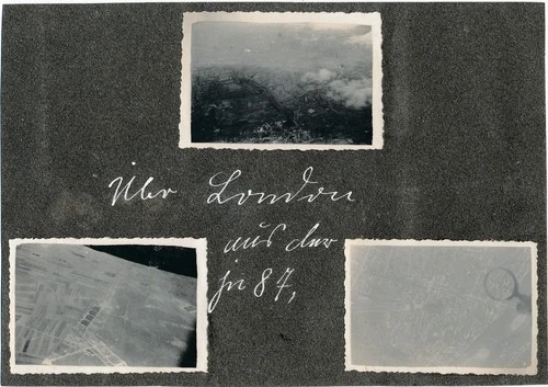 3 photos above LONDON LONDON PDT the Blitz from his Stuka Junker Ju-87