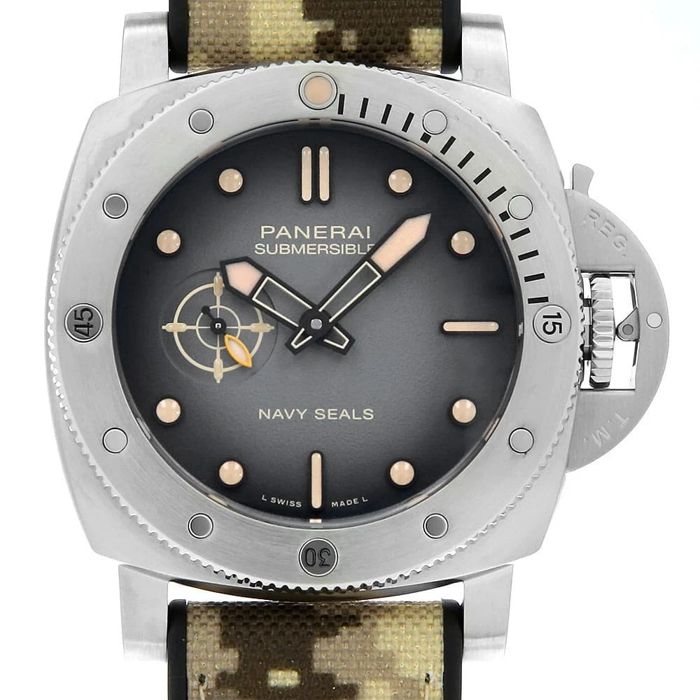 Panerai — PANERAI Submersible Quaranta Quattro Navy SEALs PAM01518 AA number second ha...