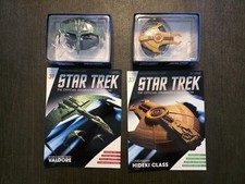 Eaglemoss Star Trek Starships #31 #33 Romulan Valdore Cardassian Hideki