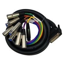 Cable Up CU/AES810 10' D-SUB 25 Male to XLR Male  Female Audio Snake