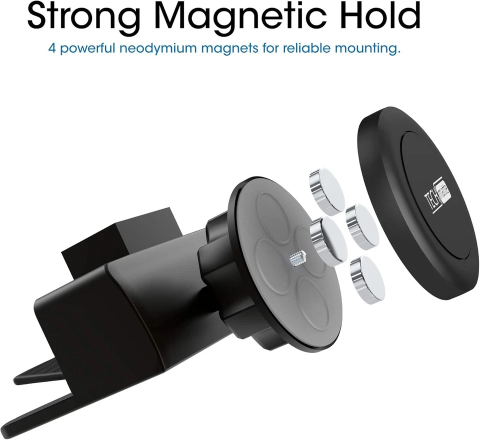 TechMatte MagGrip Universal Magnético CD Ranura Mini Montaje Coche, Estuche Negro  Foto 3 de 4