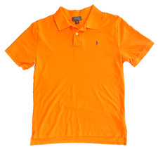 Polo Ralph Lauren Boys SZ XL 18-20 Orange Short Sleeve Golf Shirt - EUC