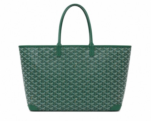 Goyard Saint Louis Coated Tote PM Green Leather