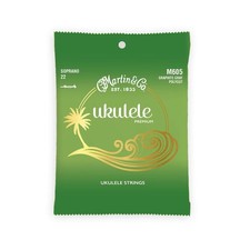 Martin Premium Polygut Ukulele Strings M605, Soprano-Gauge Graphite Gray Ukul...