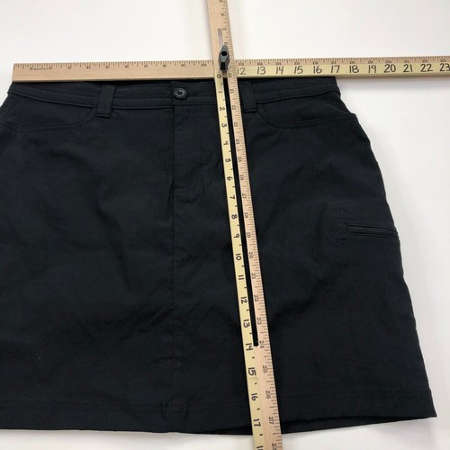 Eddie Bauer 12 (Fits 34W) Trek Trail Nylon Skirt Skort 2.5" Shorts Black - Picture 4 of 7