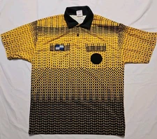 NISOA Referee Coolwick Shortsleeve Gold Grid Shirt Large