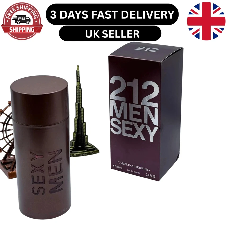 CAROLINA HERRERA 212 Sexy Men's 100ml EDT Spray - New & Sealed⭐⭐⭐⭐⭐ Free ship UK