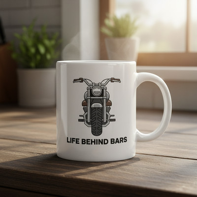 Lustiges Biker-Geschenk Leben hinter Gittern Motorrad für Papa Ehemann