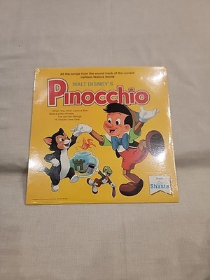 Walt Disney's Pinocchio 1971 Shasta promo Vinyl Record LP Sealed