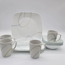 Corelle Sand And Sky Dinnerware by Corning 12 Piece Set 2010's