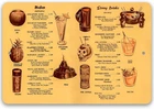 Tiki Drinks Menu Vintage Tin Metal Bar Sign Indoor/Outdoor 8x12