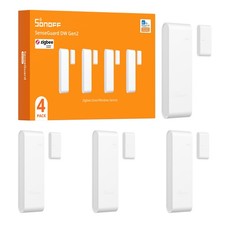 SONOFF Zigbee Wireless Door Window Sensor,Tamper Alerts Smart Home Security 4PCS