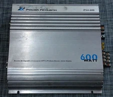 POWER ACOUSTIK PS4-600 4 Channel AMP Mosfet, Bridgeable,crossover, HPF/LFP, 2OHM