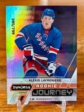 ALEXIS LAFRENIERE 2020-21 Synergy Rookie Journey Home #/799 Rangers Card. rookie card picture