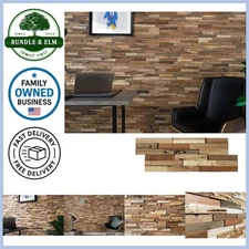 3D Reclaimed Barn Wood Wall Panels 10 Pack Rustic Interior Decor DIY