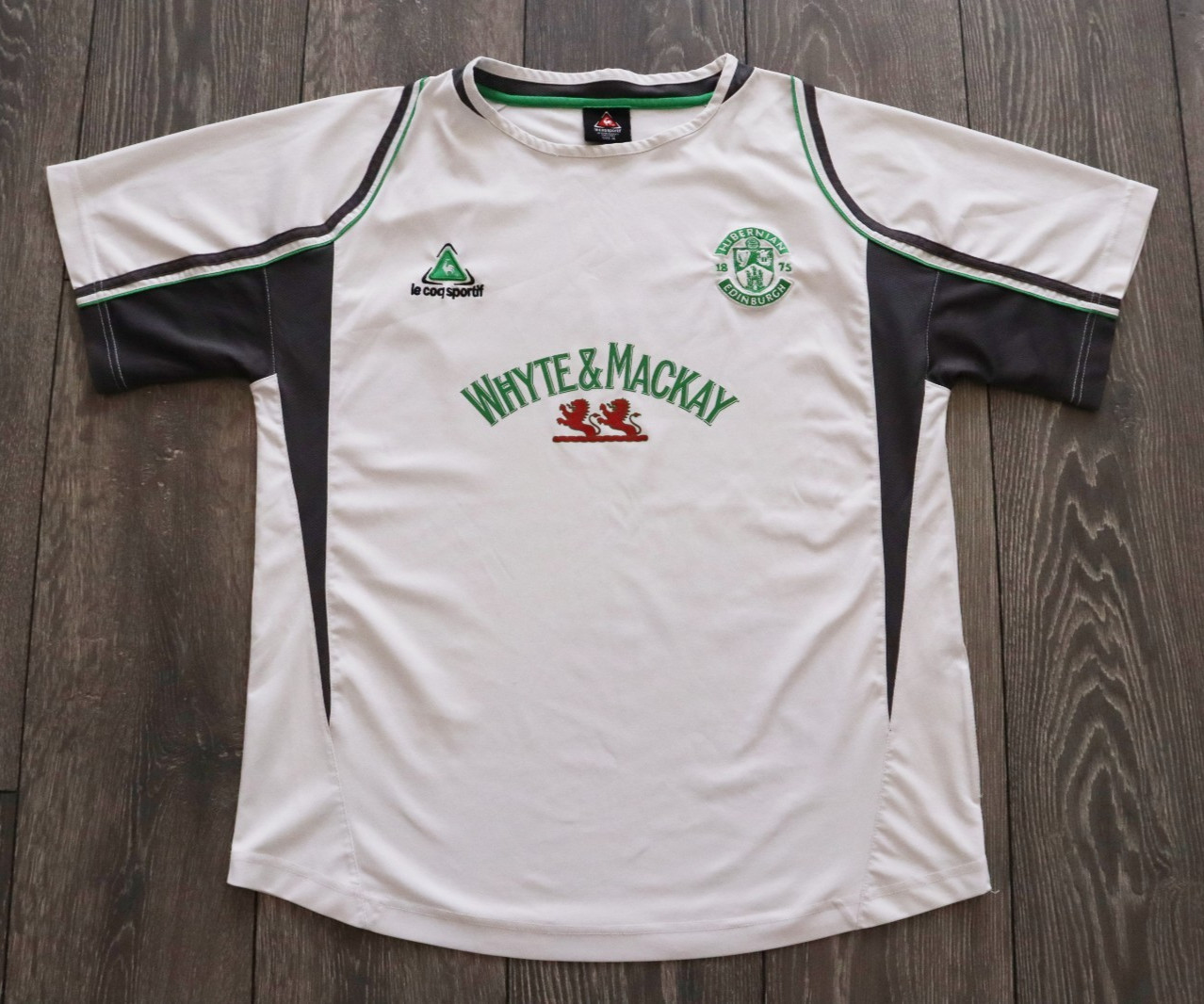 HIBERNIAN HIBS TRAINING JERSEY FOOTBALL SHIRT VINTAGE 2000's LE COQ SPORTIF XL