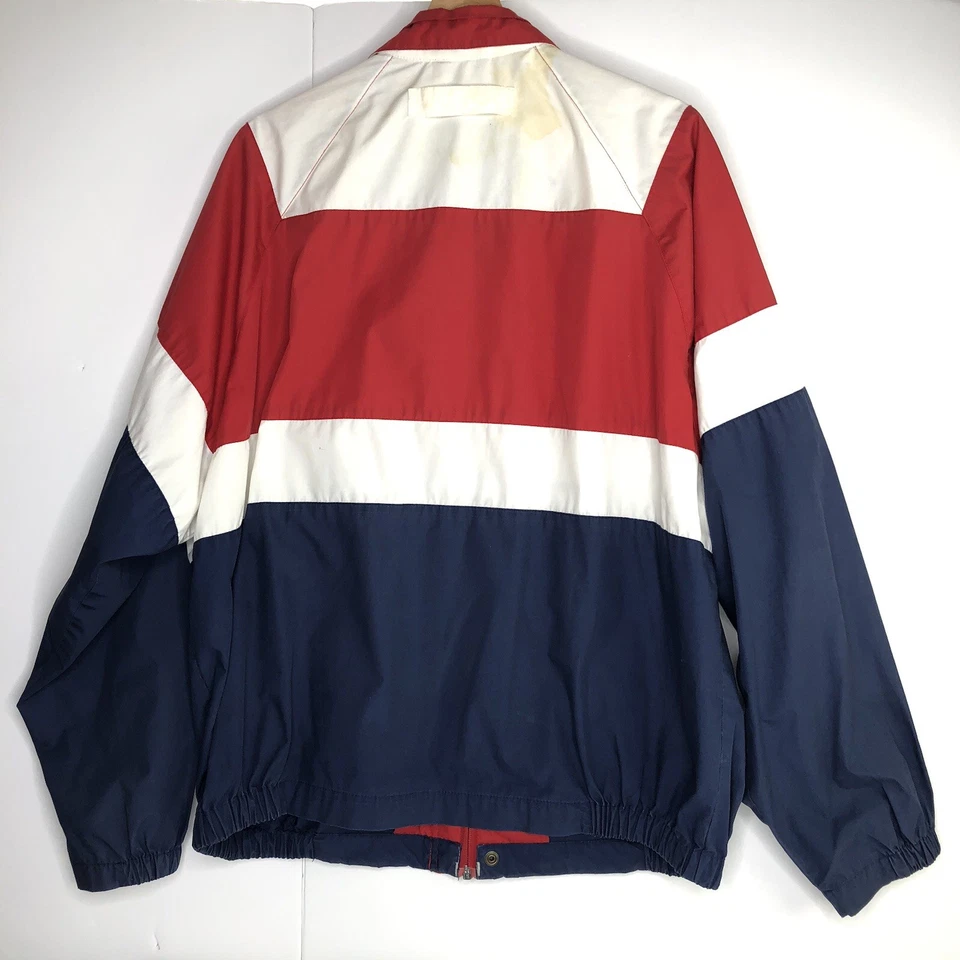 Chaqueta cortavientos Haggar de colección años 90 equipo náutico vela bombardero talla L pescador Foto 2 de 4